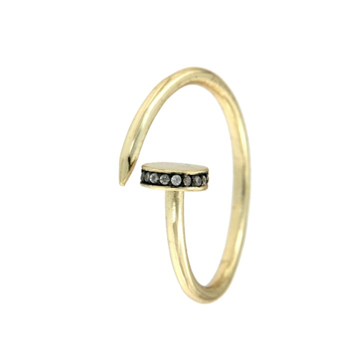 APHOFIS, anillo en plata de ley con circonitas - Roman Joyero