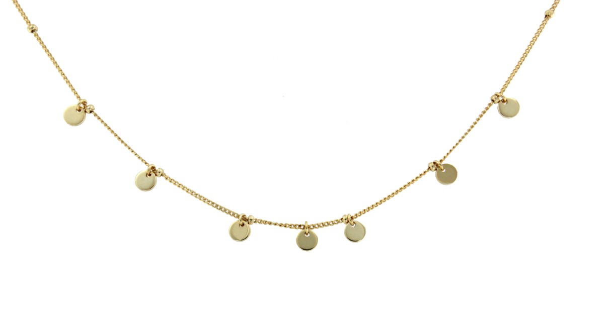 CABURE, cadena corta de plata con pequeños dijes - Roman Joyero