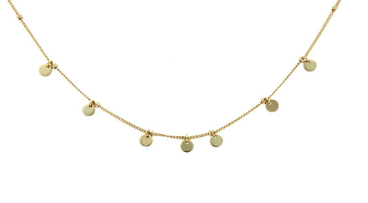 CABURE, cadena corta de plata con pequeños dijes - Roman Joyero