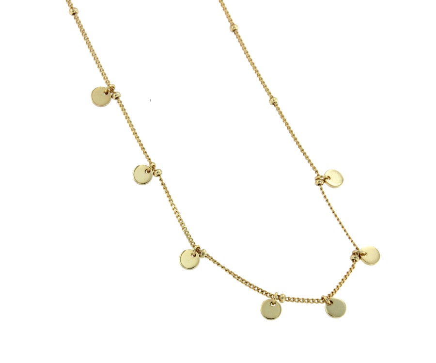 CABURE, cadena corta de plata con pequeños dijes - Roman Joyero