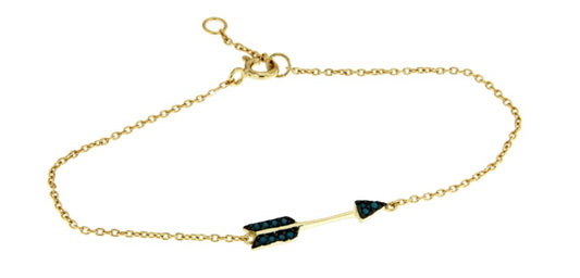 COSENO, pulsera de plata dorada con dije en turquesa - Roman Joyero