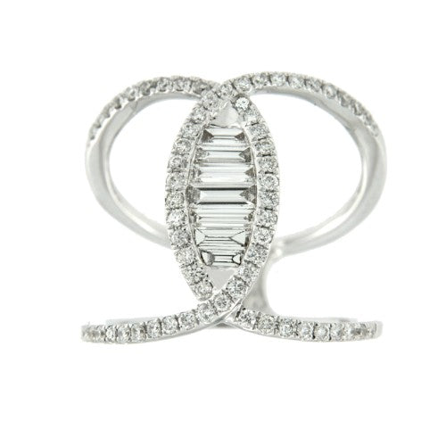 ABSALON, anillo de oro blanco con diamantes - Roman Joyero