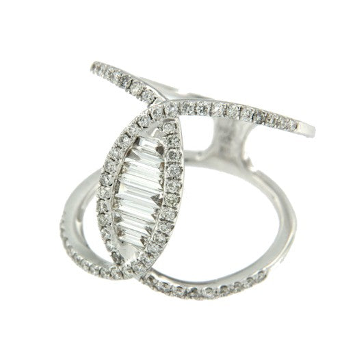 ABSALON, anillo de oro blanco con diamantes - Roman Joyero