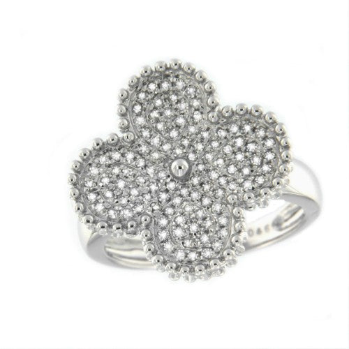 TARANTO, anillo de oro blanco con diamantes - Roman Joyero