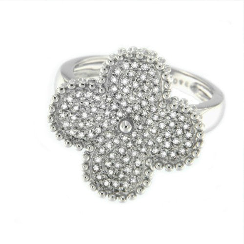 TARANTO, anillo de oro blanco con diamantes - Roman Joyero