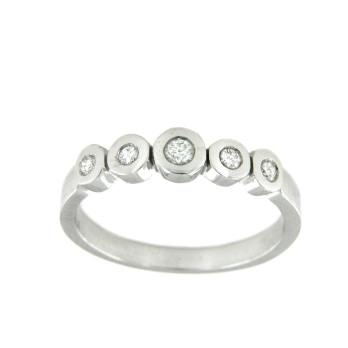 MORELLA, alianza de oro blanco y diamantes - Roman Joyero