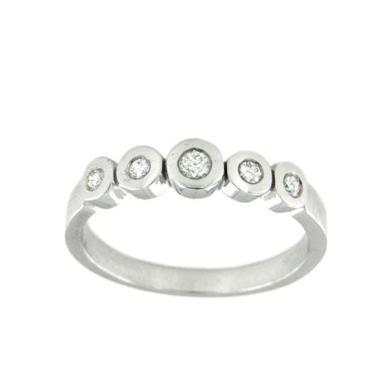 MORELLA, alianza de oro blanco y diamantes - Roman Joyero