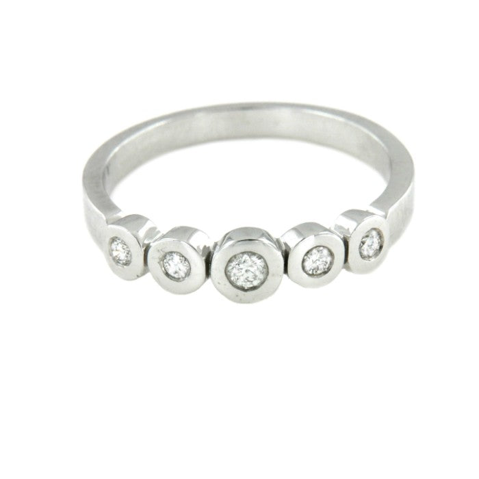 MORELLA, alianza de oro blanco y diamantes - Roman Joyero