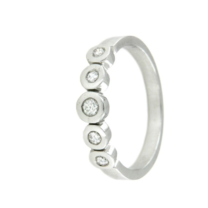 MORELLA, alianza de oro blanco y diamantes - Roman Joyero