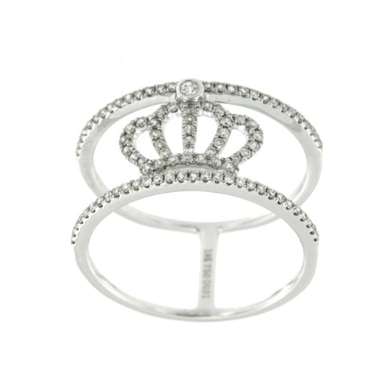 MAJESTY, anillo de oro blanco con diamantes - Roman Joyero