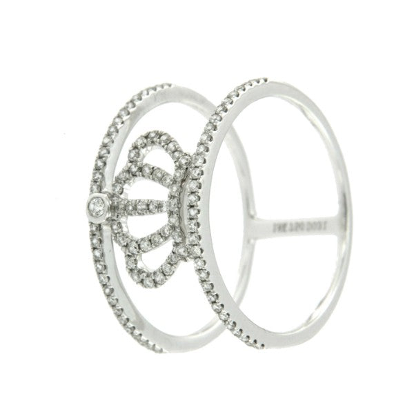 MAJESTY, anillo de oro blanco con diamantes - Roman Joyero