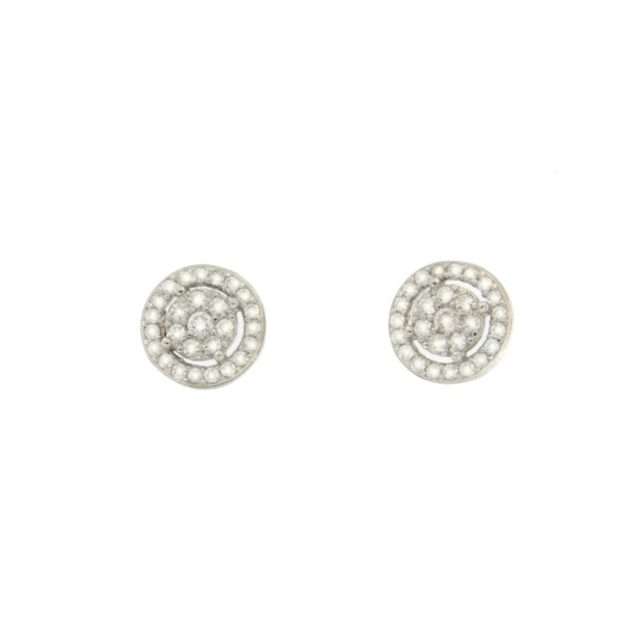 ARISTOTELES, pendientes de plata con circonitas - Roman Joyero