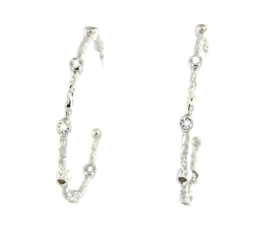 URALES, pendientes de plata rodiada con circonitas. - Roman Joyero