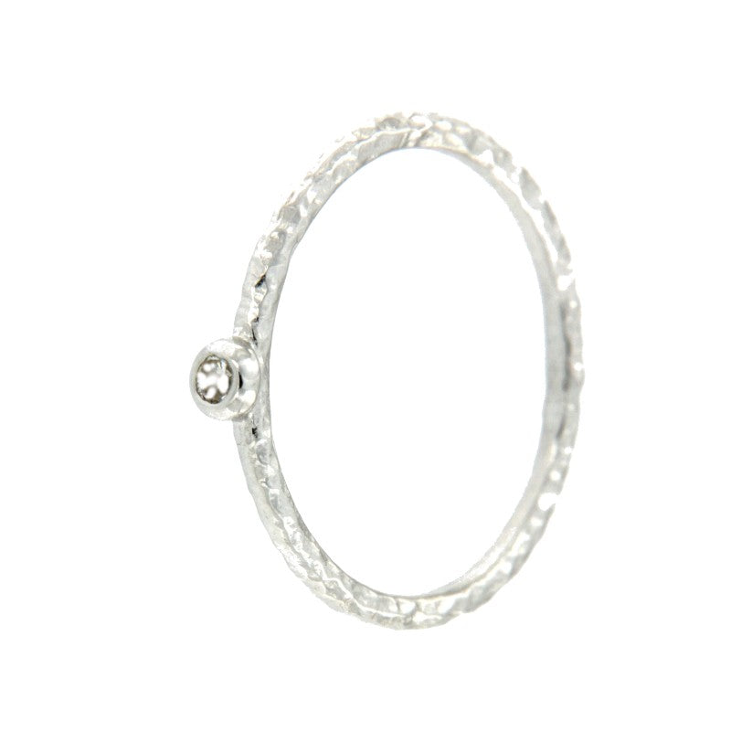 ARDISIA, anillo de plata con circonita. - Roman Joyero