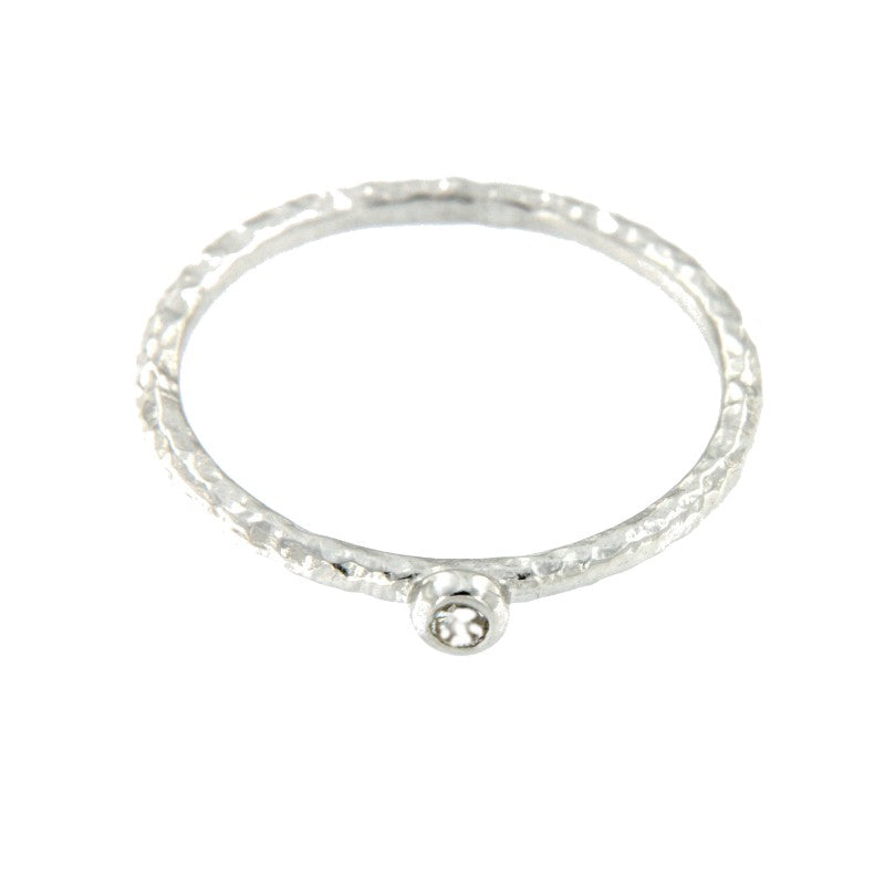 ARDISIA, anillo de plata con circonita. - Roman Joyero