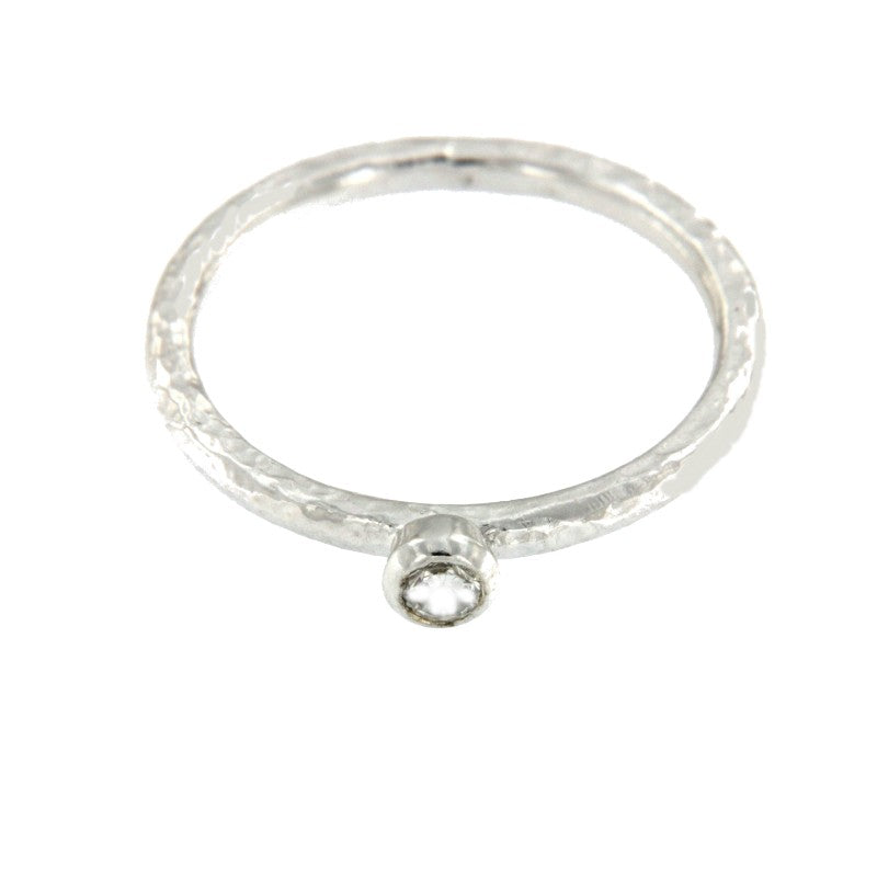 APTENIA, anillo de plata rodiada con circonitas. - Roman Joyero