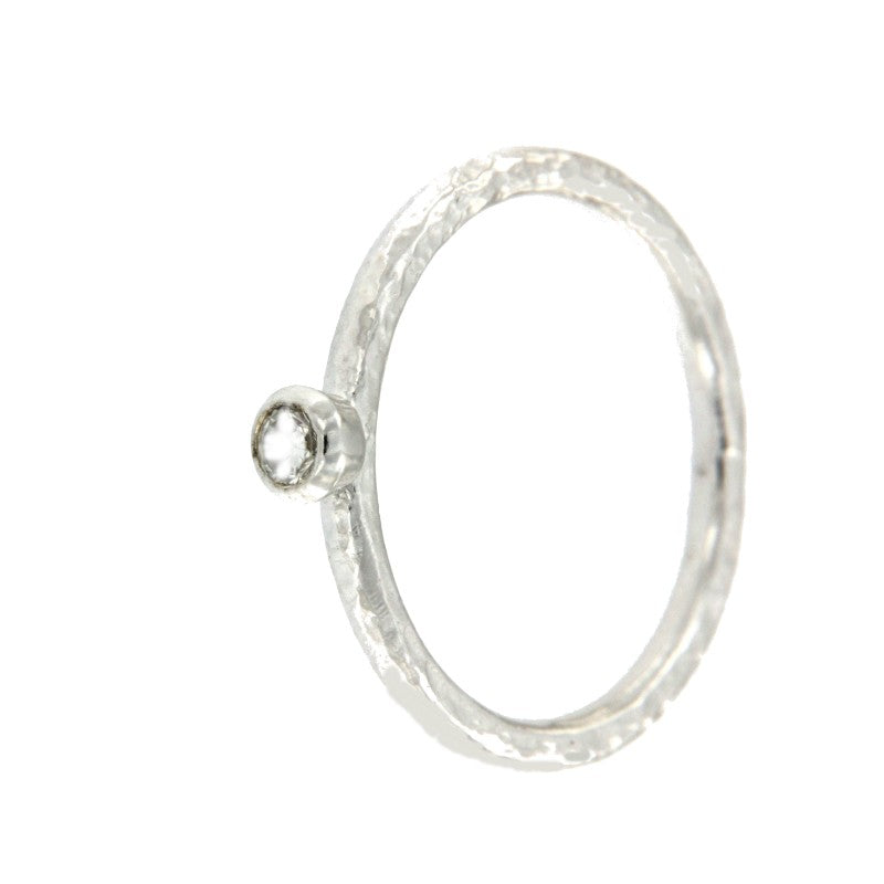 APTENIA, anillo de plata rodiada con circonitas. - Roman Joyero