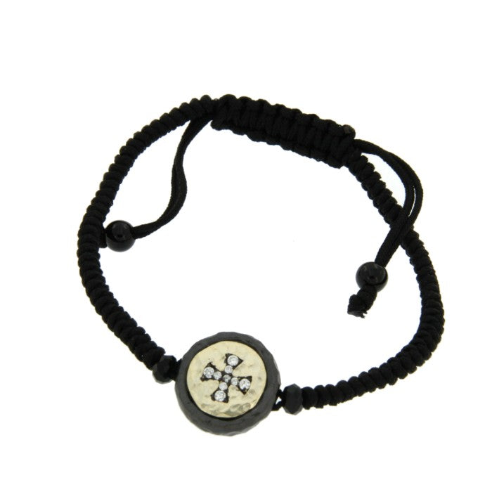 CHAUCER, pulsera de plata con macrame. - Roman Joyero