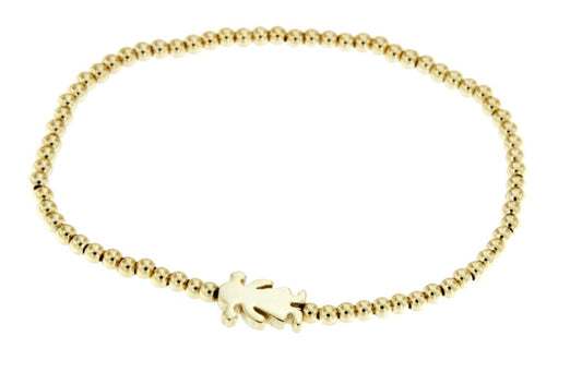 CUPIDO, pulsera de plata dorada con niña - Roman Joyero