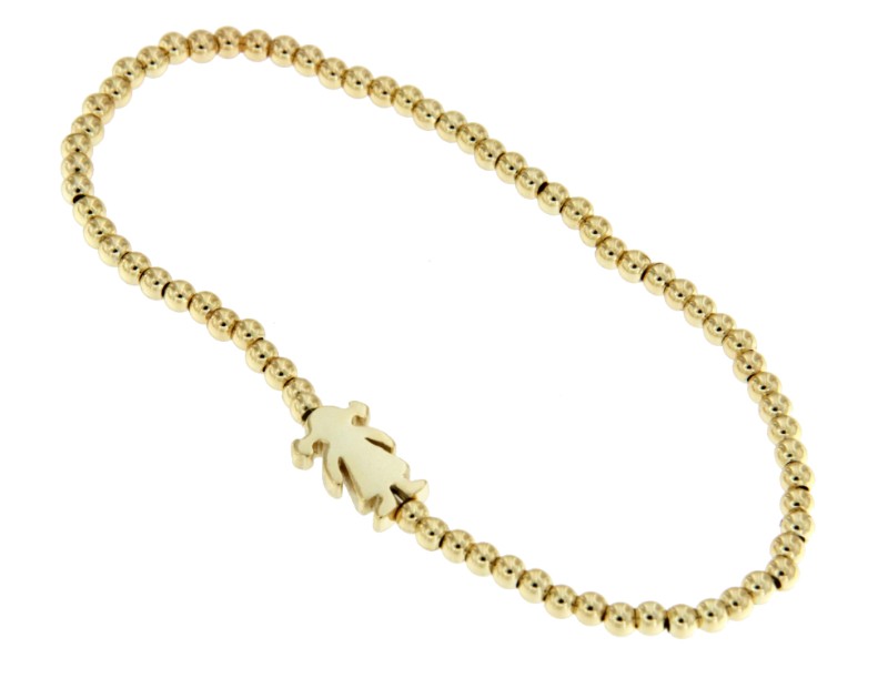 CUPIDO, pulsera de plata dorada con niña - Roman Joyero