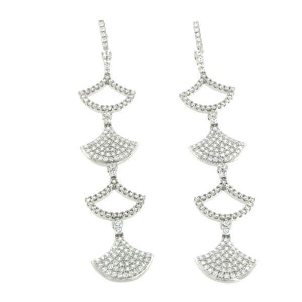 DIMITRI, pareja de pendientes extra largos en plata - Roman Joyero