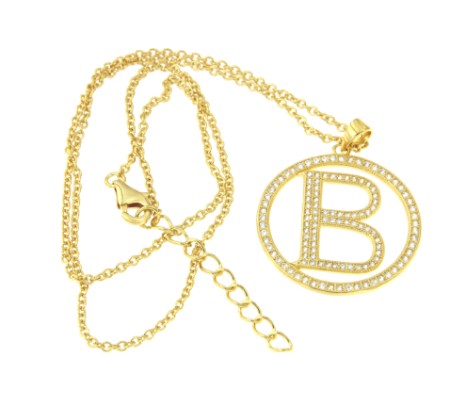 DUNCAN, cadena corta de plata con letra B - Roman Joyero