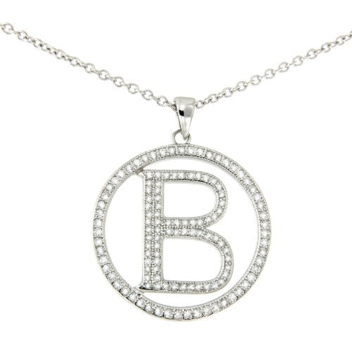 DUNCAN, cadena corta de plata con letra B - Roman Joyero