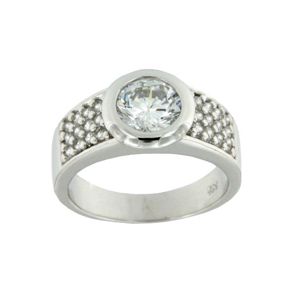 EQUILANTE, anillo de plata con circonitas - Roman Joyero