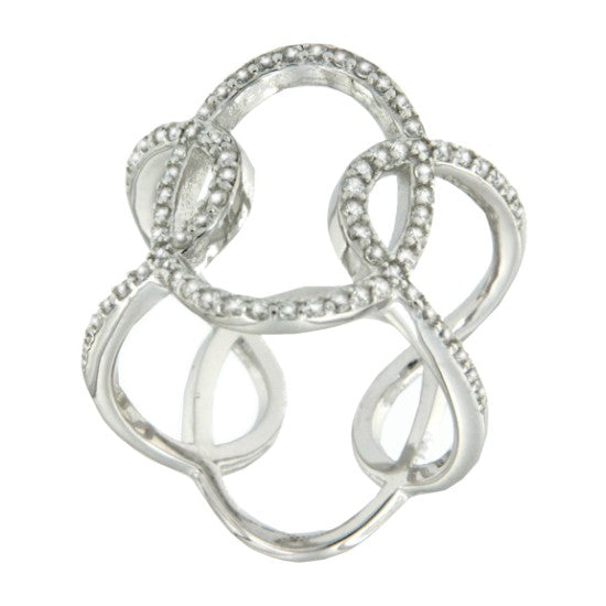 ETNEA, anillo de plata con circonitas - Roman Joyero