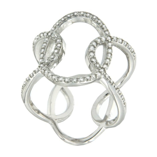 ETNEA, anillo de plata con circonitas - Roman Joyero