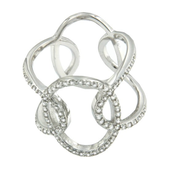 ETNEA, anillo de plata con circonitas - Roman Joyero