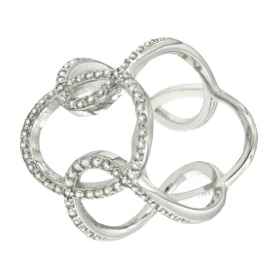 ETNEA, anillo de plata con circonitas - Roman Joyero