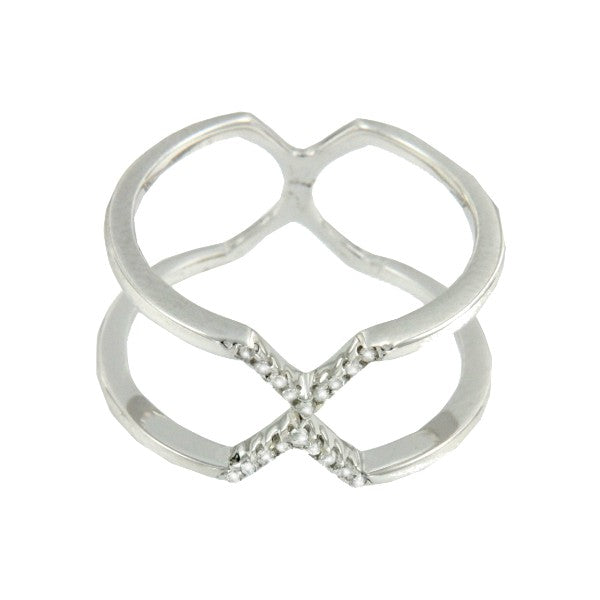 EUTERPE, anillo de plata con circonitas - Roman Joyero