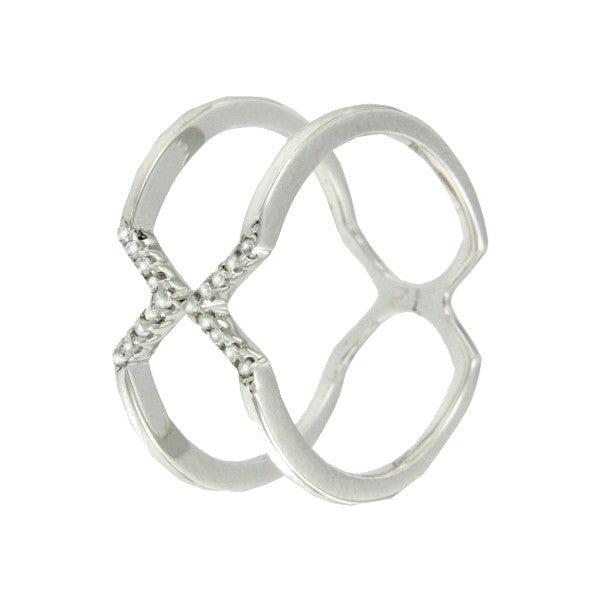 EUTERPE, anillo de plata con circonitas - Roman Joyero