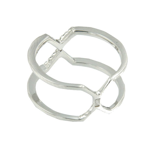 EUTERPE, anillo de plata con circonitas - Roman Joyero