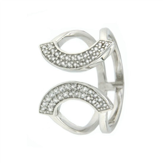 EGERIA, anillo de plata con circonitas - Roman Joyero
