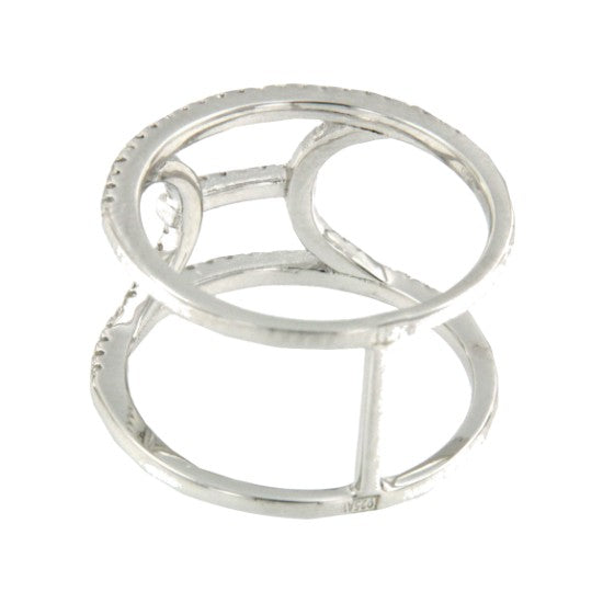 ESCAPE, anillo de plata con circonitas - Roman Joyero