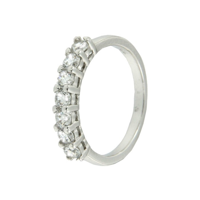 EPIFANIA, alianza de plata con circonitas - Roman Joyero