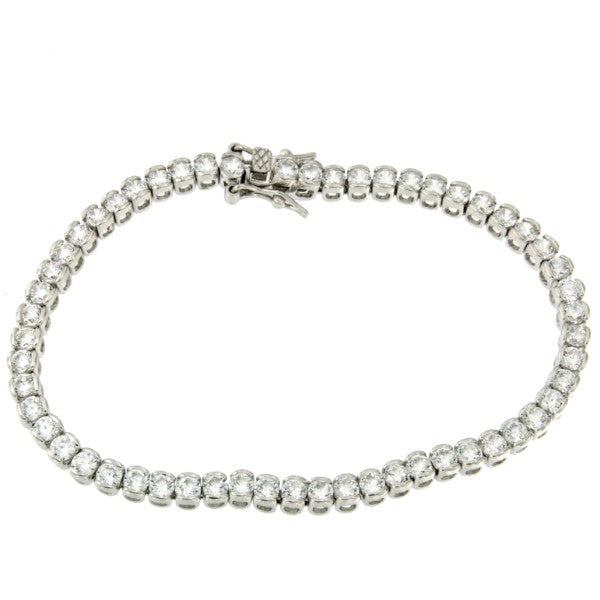 ESTORNINO, pulsera de plata estilo rivier - Roman Joyero