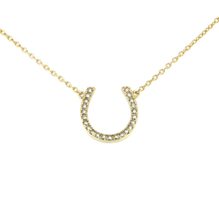 ARCANGEL, cadena de plata dorada con herradura - Roman Joyero