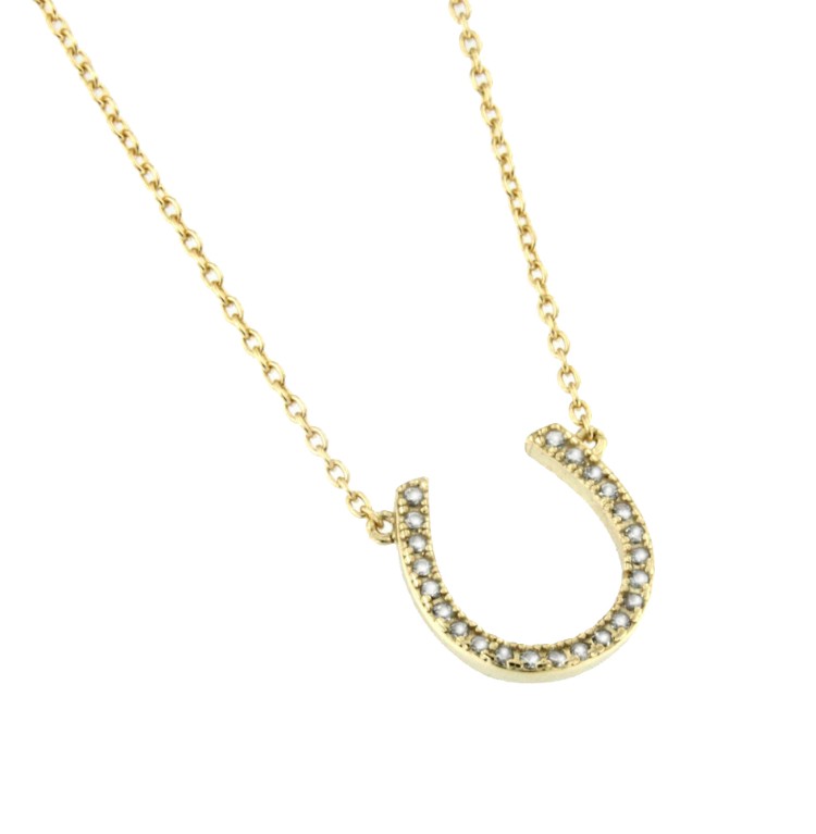 ARCANGEL, cadena de plata dorada con herradura - Roman Joyero