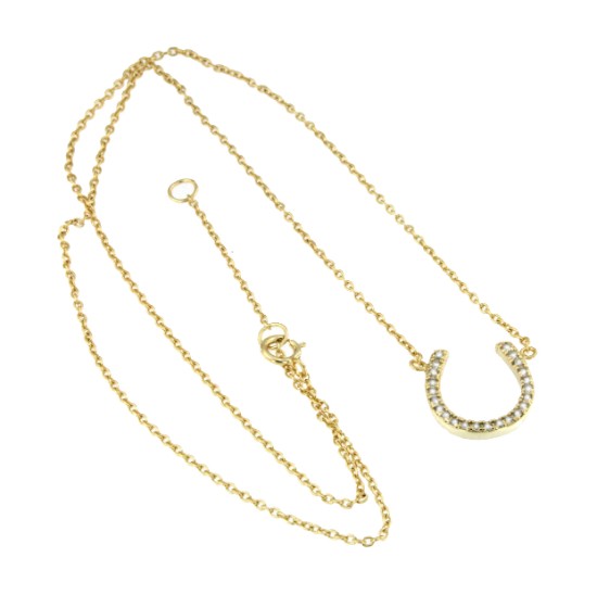 ARCANGEL, cadena de plata dorada con herradura - Roman Joyero