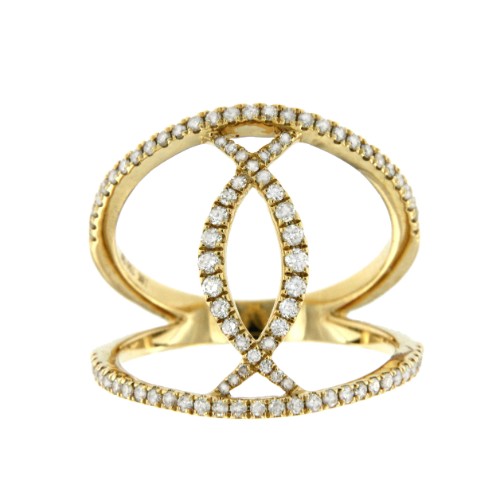 WANDA, anillo de oro amarillo y diamantes - Roman Joyero