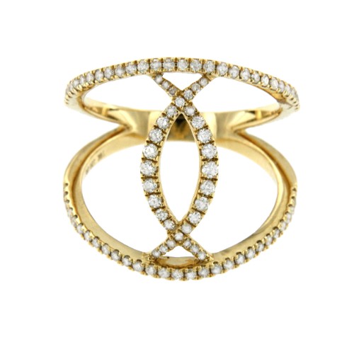 WANDA, anillo de oro amarillo y diamantes - Roman Joyero