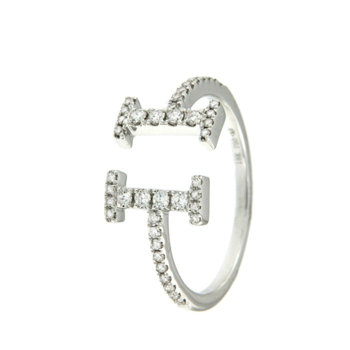 AIONA, anillo de oro blanco con diamantes - Roman Joyero