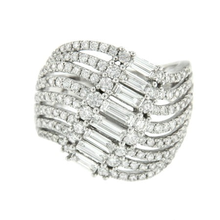 ANCORA, anillo de oro blanco y diamantes