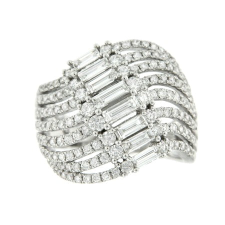 ANCORA, anillo de oro blanco y diamantes