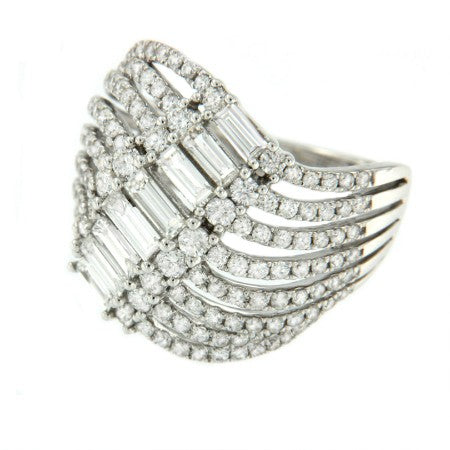 ANCORA, anillo de oro blanco y diamantes