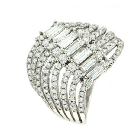 ANCORA, anillo de oro blanco y diamantes