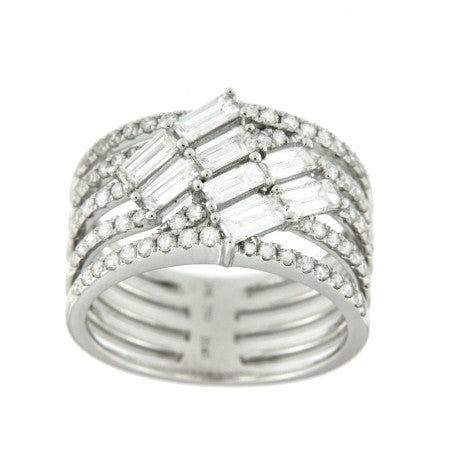 ANEMONA, anillo de oro blanco y diamantes